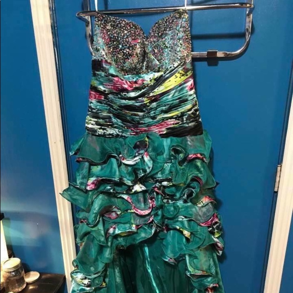 BEAUTIFUL HIGH LOW DRESS WITH CORSET BACK
